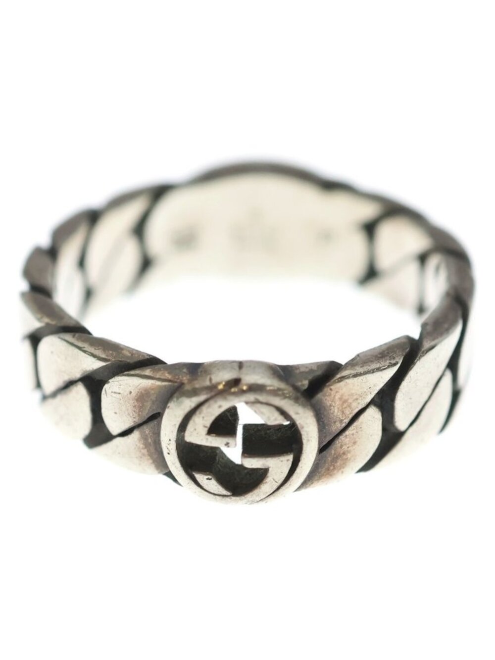 Gucci Interlocking Chain Ring Silver